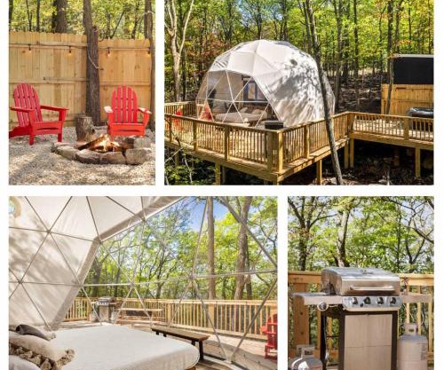 Luxe 2 Bed Dome w Hot Tub Deck Fire Pit & Bath