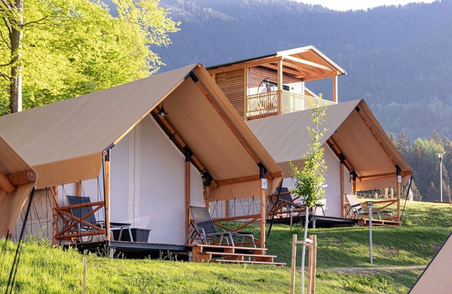 Luxurious safari tent with air conditioning
