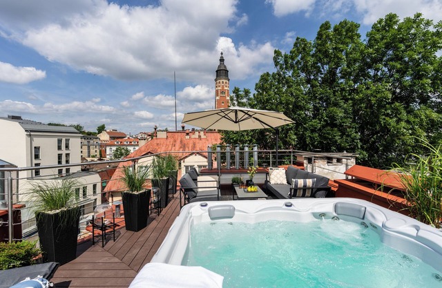 Luxury Apartment: Rooftop View of Wawel