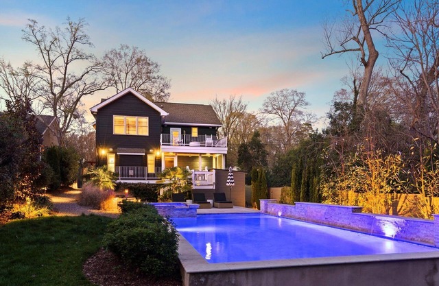 Luxury Charlotte Home with Stunning Pool & Hot Tub & Waterfalls