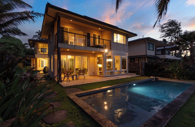 Luxury Laie Beachfront Estate w/Private Pool, Spacious Living & Ocean Access