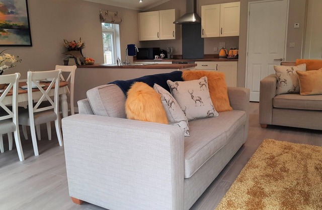 Luxury Lodge with Woodland view with hot tub at Hollicarrs - Stag Lodge