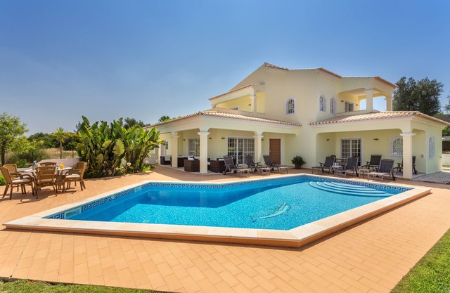 Luxury mediterranean villa with heated pool and gym