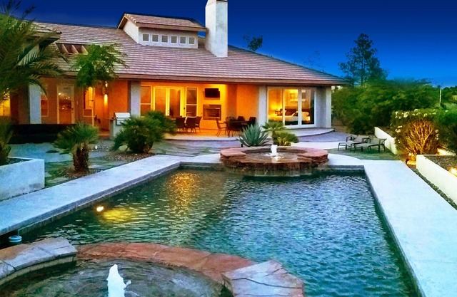 Luxury Modern Estate, Amazing Strip Views! Pool, Spa, Basketball, Game Room