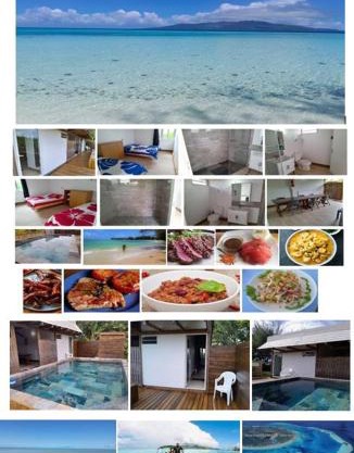 Mara'ai le spot Tubuai, Chambre Triple Deluxe Mahu SDB Privée avec piscine