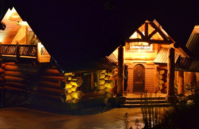 $Million Custom Log Home on 9 Acre Mountain Estate Overlooking 20ft Wide Stream