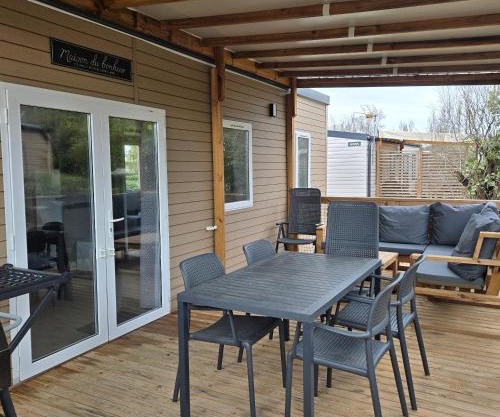 Mobil-home les pieds dans l'eau camping LES DUNES 5"'"