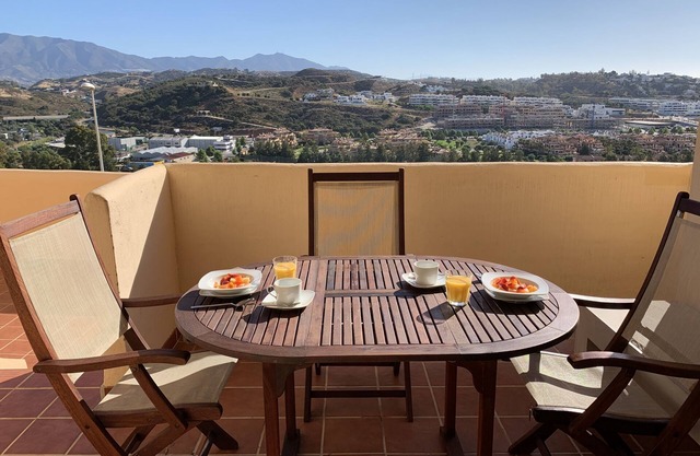 Modern duplex apartment with sea and mountain views