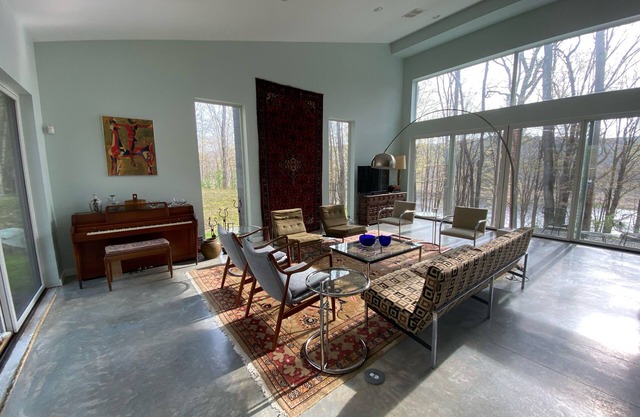 Modern Glass Riverfront Three Bedroom Home