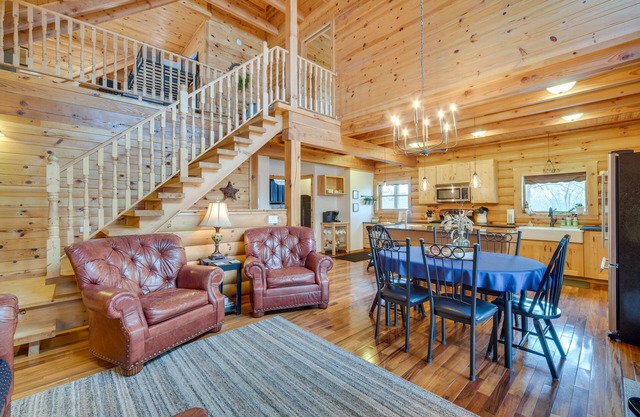 Modern Log Cabin w/Rec Room, Steps to Lake!