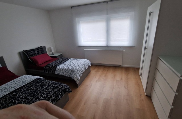 Modern, newly built vacation apartment with large covered balcony and view