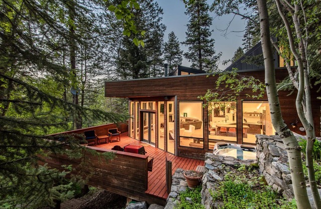 Modern Treehouse - Unique Contemporary Home Nestled in the Forest, Hot Tub, Fireplace, Game Room