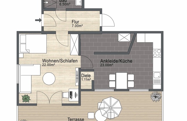 Modern vacation apartment in the heart of the Spessart Nature Park with sauna and terrace