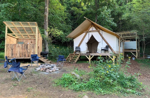 Mountaintop Glamping Tent at Growing Faith Farms