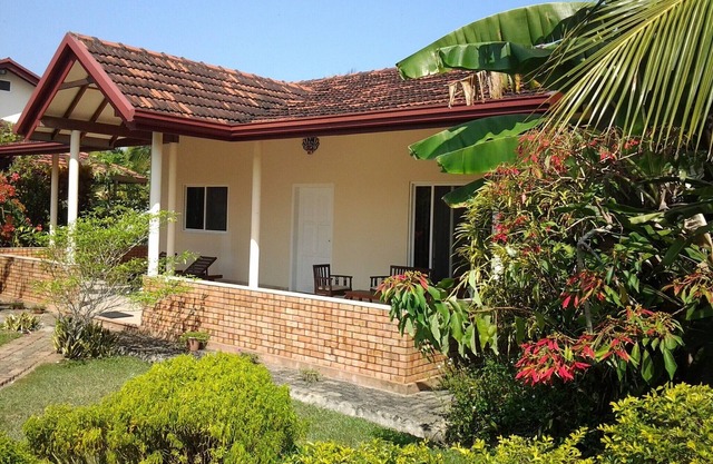 Natural Park surrounded by nature between the rice fields and tropical plants