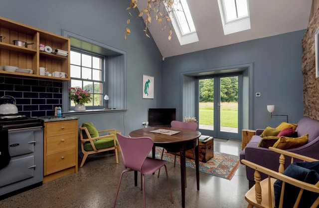 Nestled in expansive grounds, this rural retreat is a sanctuary for couples and solo adventurers.