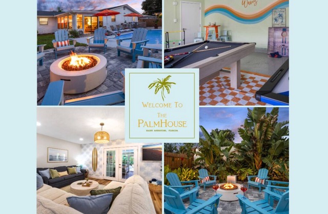 NEW! Heated Pool, FirePit, Game Rm, Walk to Amp.