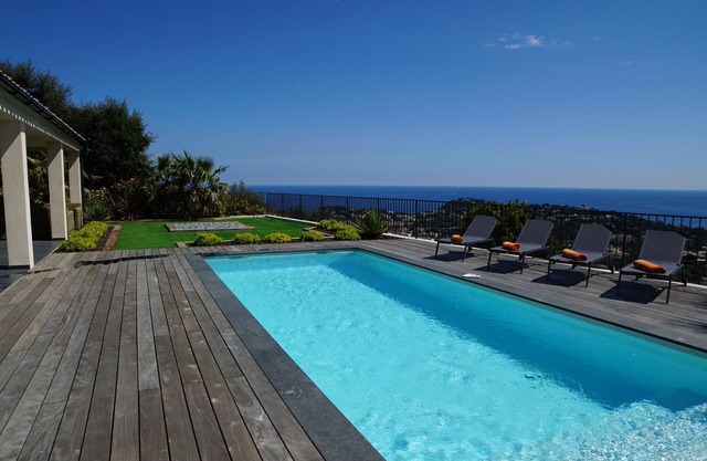 New house with modern architecture with Swimming Pool and Panoramic Sea View.