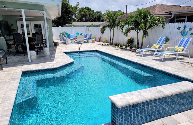 *NEW LISTING and NEW POOL* Walk or Bike To Indian Rocks Beach.