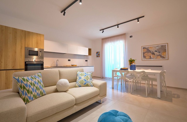 New spacious and modern apartment with citrus-scented Aeolian Islands view