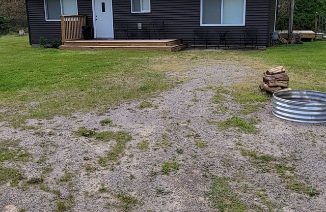 Nice private secluded location sits on 20 wooded acres.