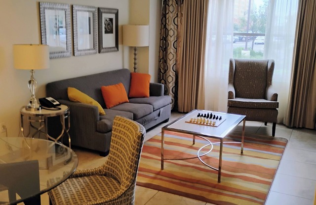 No Resort Fees. Adjacent casino with restaurants/movie theater/bowling alley.
