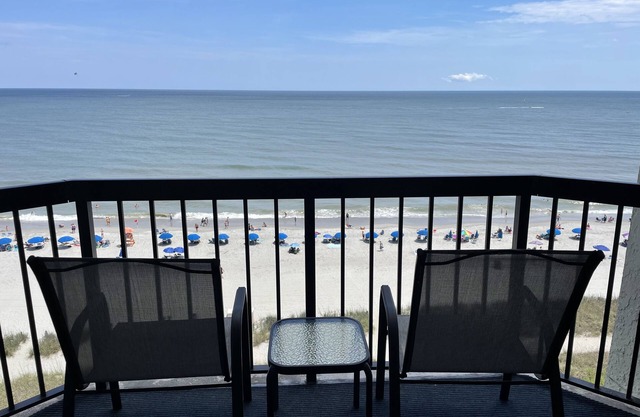 Ocean Front Studio Condo with Private Balcony in Myrtle Beach, SC