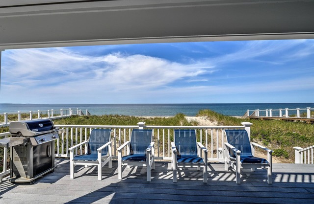 Oceanfront Contemporary at East Sandwich Beach with Central AC