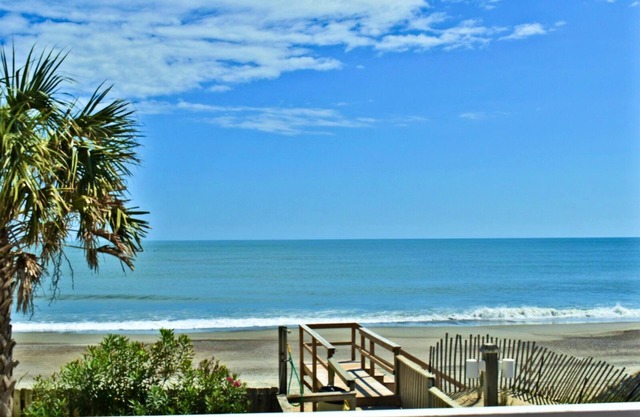 Oceanfront first floor condo with large deck. Indoor and Outdoor pools.