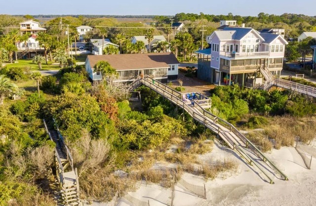 Oceanfront home with private beachfront deck