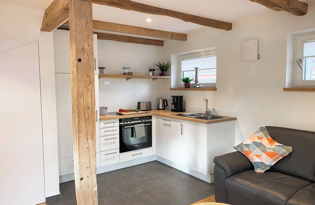 Old stable - on the right. Rural. Terrace. In twos or threes.