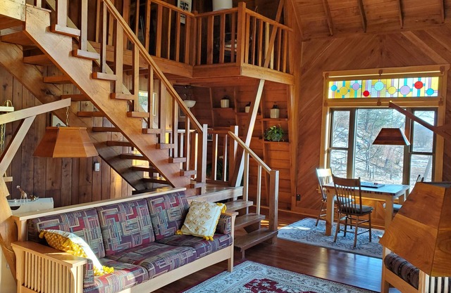 One-of-a-kind house on 240 acres w/prairie, woods & trout-stream - pet-friendly