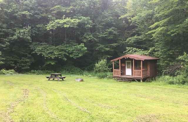 One Room Log Cabin in beautiful Woodland Campground