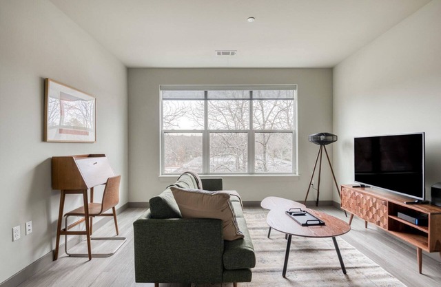 Open Burlington 1BR w/Gym & W/D, nr Dining & Shops, by Blueground