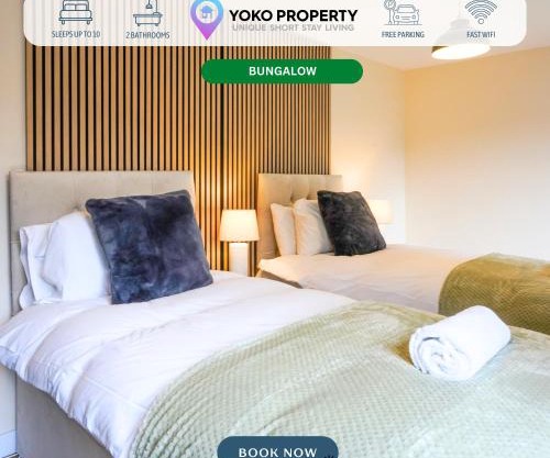 Orchard Bungalow - Sleeps 10 - Close to Town Centre - Free Parking, Pool Table, Fast Wi-Fi and Smart TV with Netflix by Yoko Property