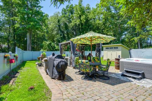 Outdoor Oasis and Hot Tub Maryland Home with Bar!