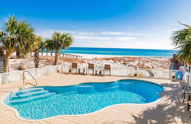 Palatial beachfront home w. private pool, direct Gulf views