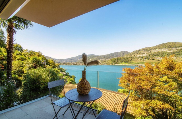 Panoramic studio apartment overlooking Lake Lugano (LA PALMA 1)