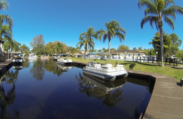 'Paradise' Lake Tarpon water front Condo with 19' Boat
