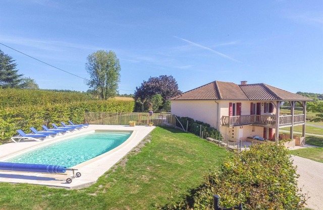 Pavilion in France with Heated Pool & Views
