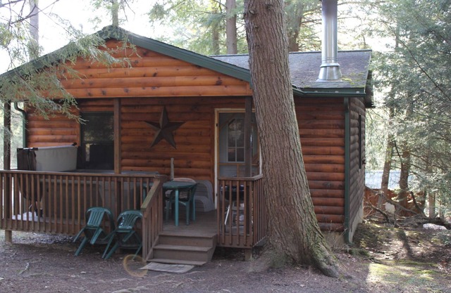 Peaceful Cabin with hot tub, Dog Friendly, 2 Minutes to River