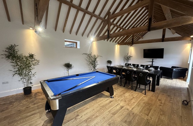 Period renovated character barn located within oldhurst village.