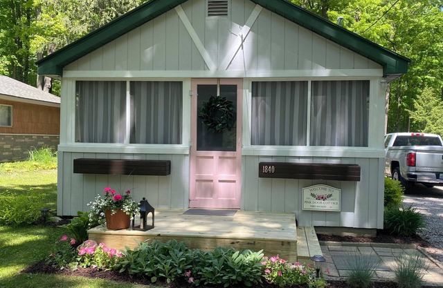 Pink Door Cottage. Northern Michigan Cottage.