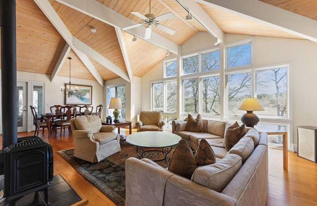 Pondside Retreat - Beach Access, Game Room, Firepit, Spacious Yard & Water Views