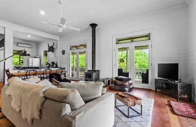 Private Byron Bay Hinterland stunning Queenslander retreat on 20 acres