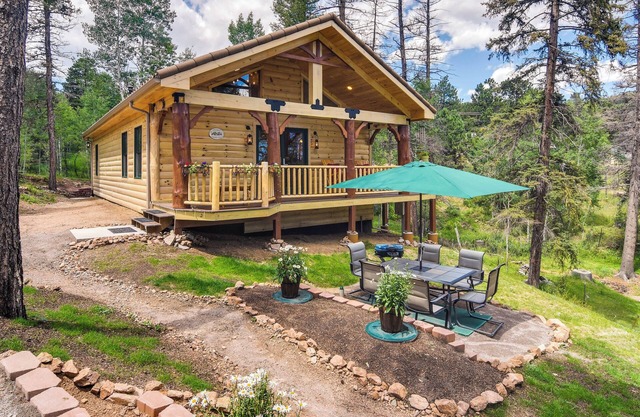 Private Hot Tub & Pond: Conifer Log Cabin