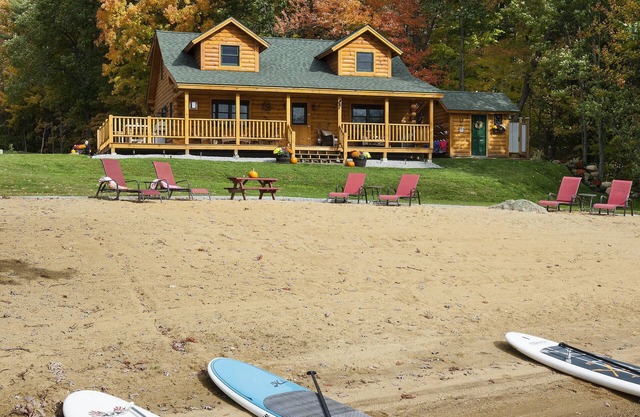 Private sandy beach, boat slips, canoes, kayaks, paddle boards, dog friendly