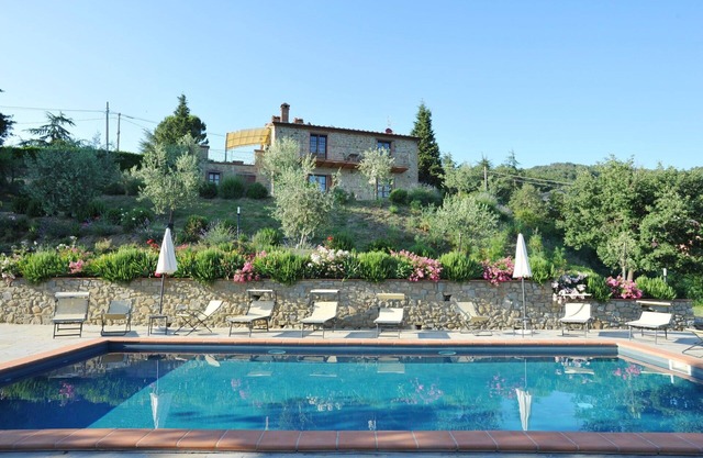 Private Villa with WIFI, private pool, A/C, TV, terrace, panoramic view, parking, close to Cortona