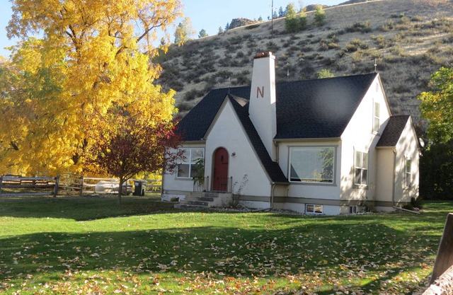Quaint Country Stucco House on Bitterroot River on 2400 Acres of Private Land