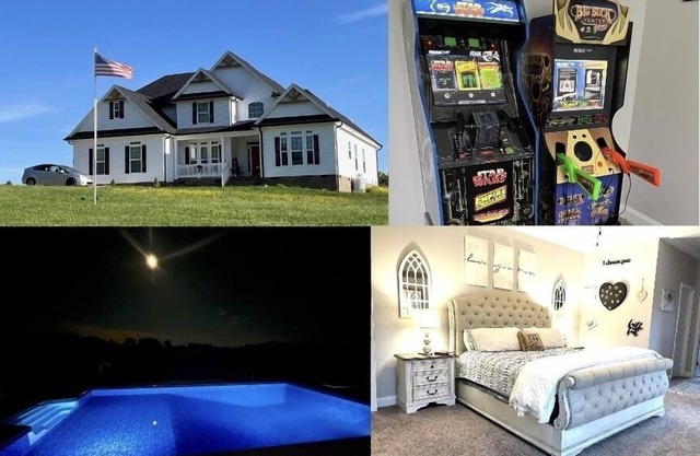 Quiet peaceful Stone mountain fun House with Pool ,Hot Tub￼ and vineyards near